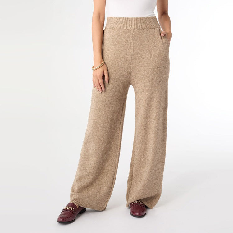 Heavenly Luxe Wide Leg Bottoms | Beige Heather