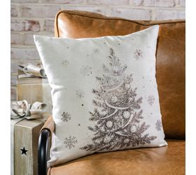 18x18 Metallic Christmas Tree Pillow
