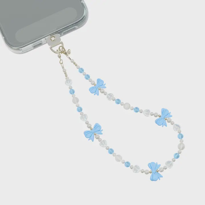 Iphone Charm Wristlet | French Blue Bow