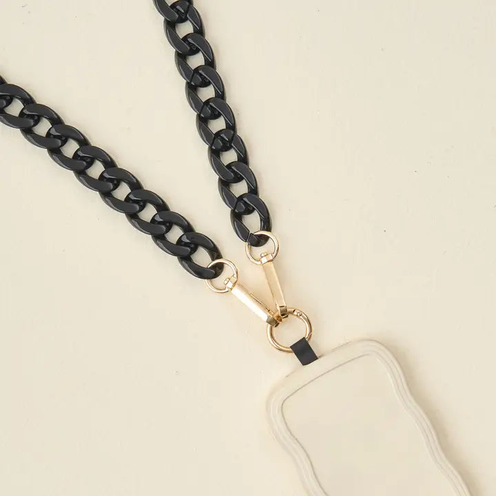 Hold The Phone Crossbody Chain | Midnight Black