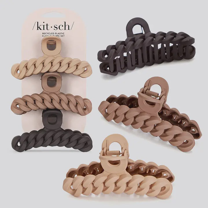 Eco-Friendly Chain Claw Clip | 3pack | Neutral