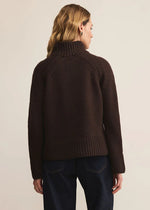 Z Supply Emerge Funnel Neck Sweater | Chocolate Cherry