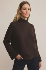 Z Supply Emerge Funnel Neck Sweater | Chocolate Cherry