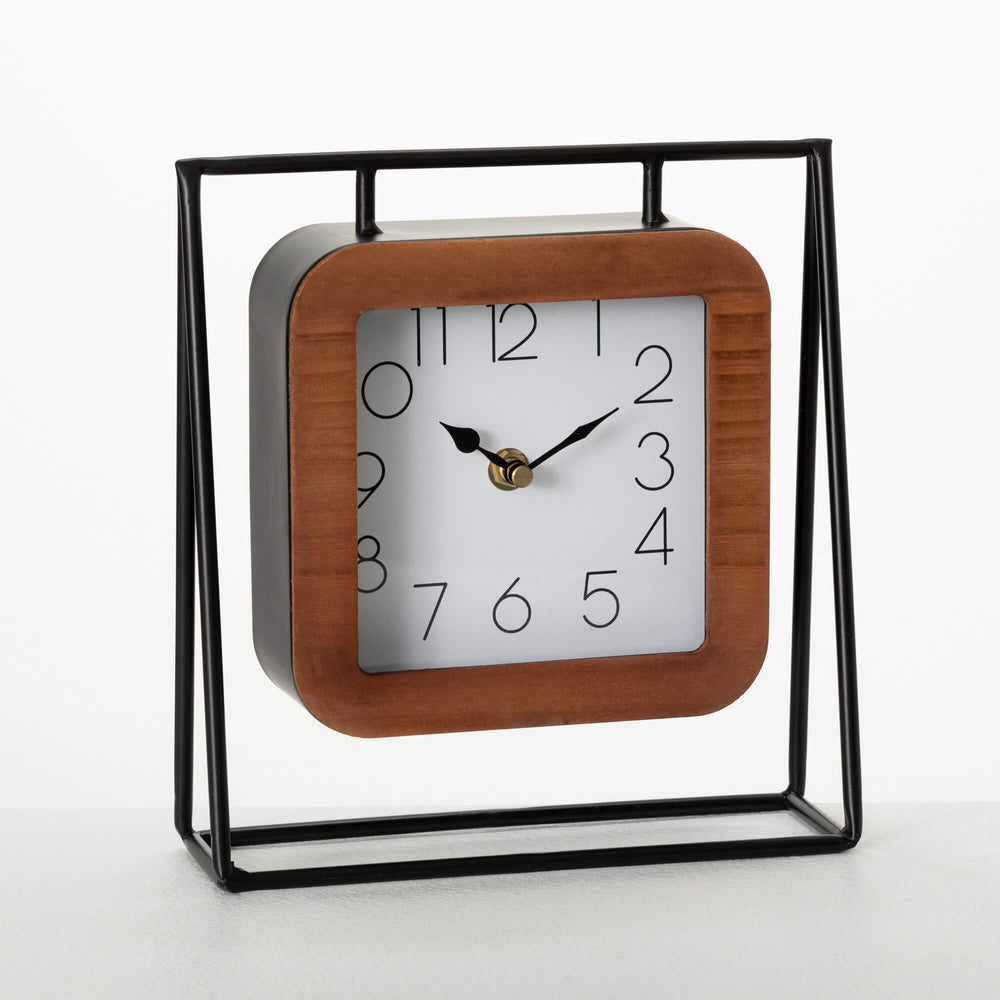 Modern Metal Desk Clock