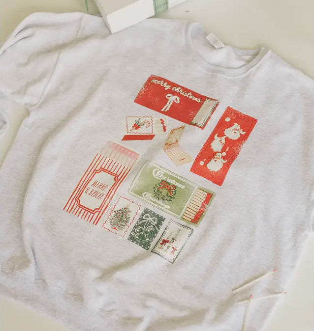 Merry and Bright Match Box | Graphic Sweatshirt