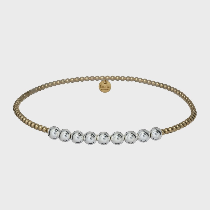 Robyn | Silver/Gold | Anti-Tarnish Stretchy 14K Gold Filled