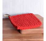 Red Knit Pot Holder