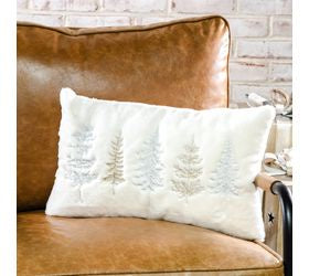 12X20 Gold & Silver Evergreen Fur Pillow