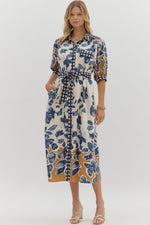 Falling For You Midi Dress | Slate Blue