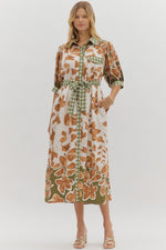 Falling For You Midi Dress | Camel