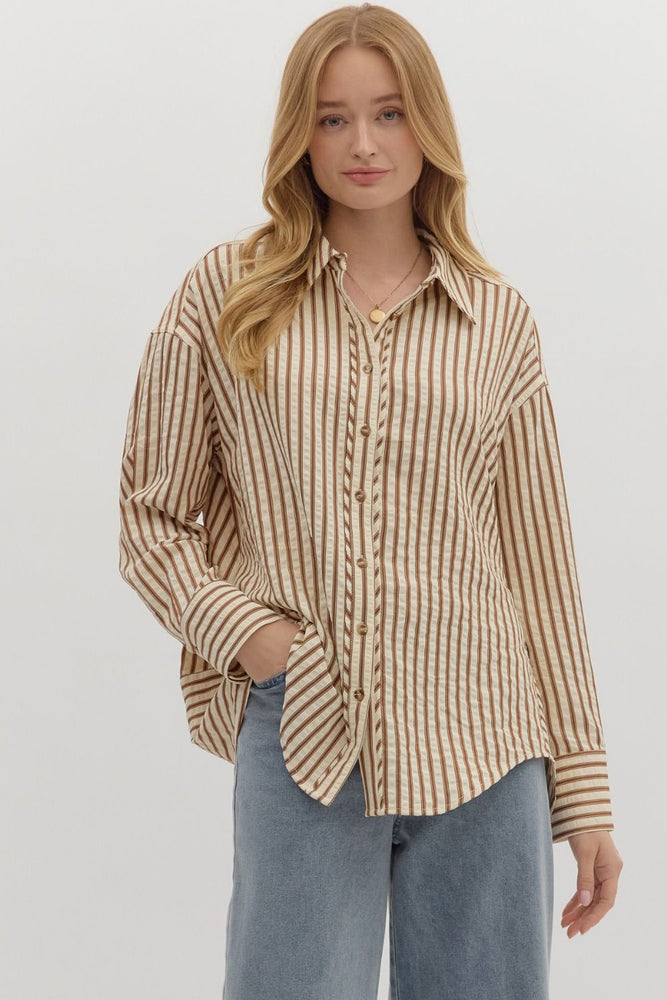 Keep It Casual Top | Brown