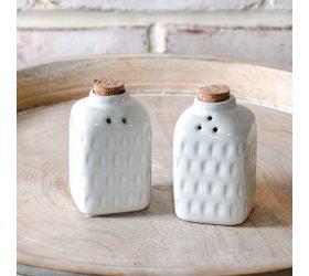 Glaze Textured Salt & Pepper Shakers | Set