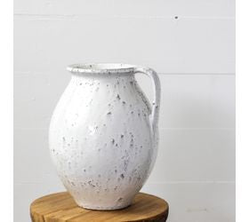 Reactive White Handle Vase