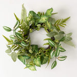 6.5" Mixed Foliage Candle Ring