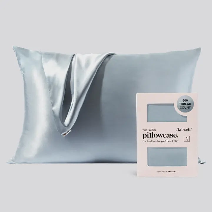 Satin King Pillowcase | Haze Blue