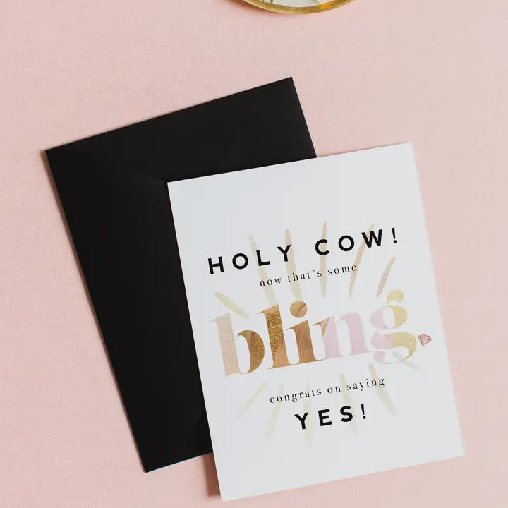 Holy Cow - Bling | Engagement Card