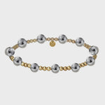 Jasmine | Sterling Silver/14K Gold Stretchy Bracelet