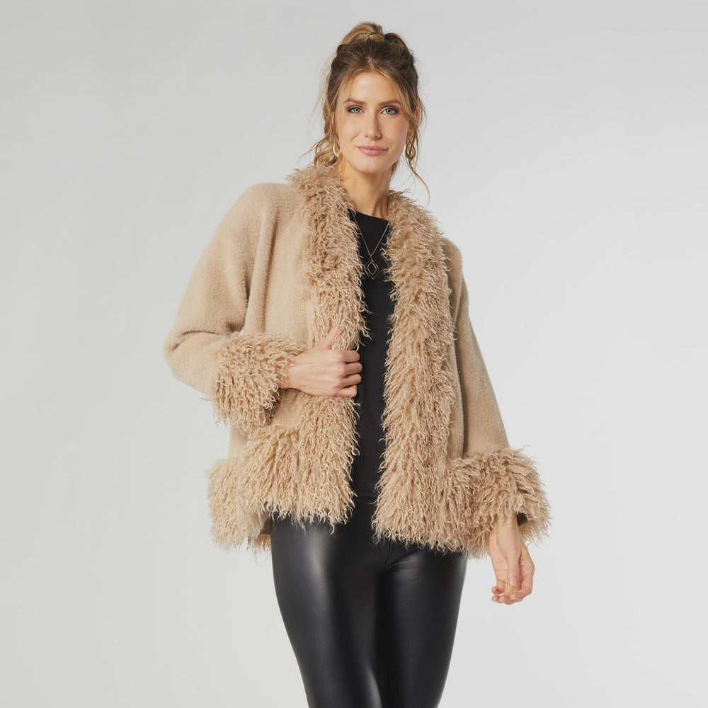 Marley Cardigan W. Shaggy Faux Fur Trim