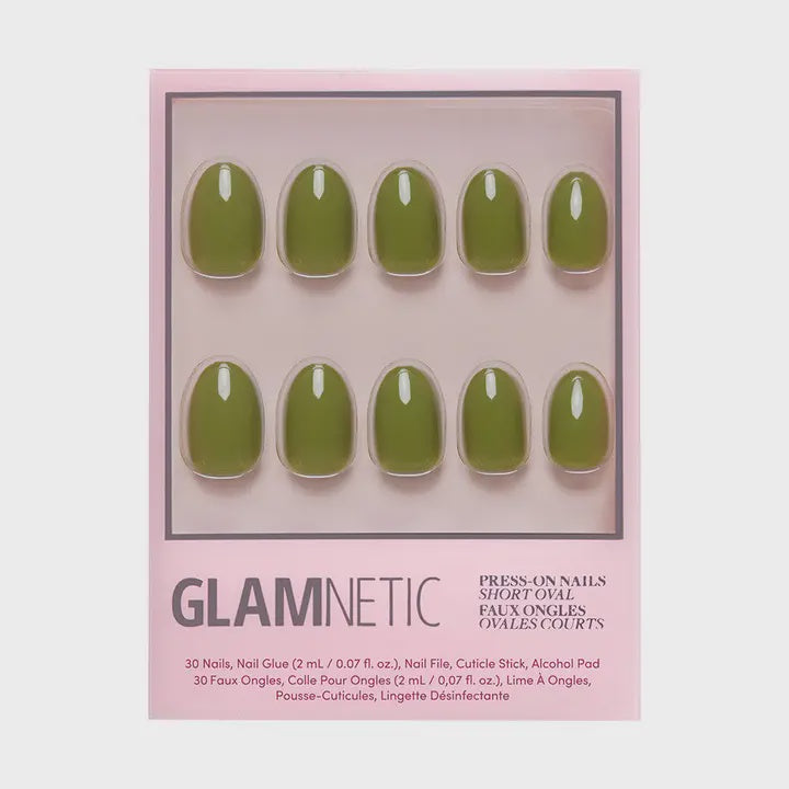 Moss Green Press On Nails | Fall Solids