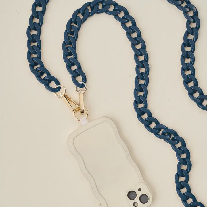 Hold The Phone Crossbody Chain | Navy