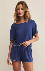 Z Supply Seas The Day Stitch Top | Yacht Blue
