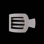 Teleties | Large Flat Square Clip | Silver Flames