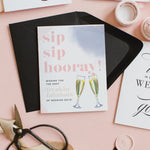 Sip Sip Hooray | Wedding Card