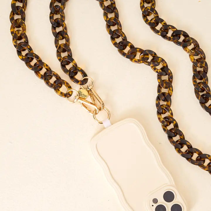 Hold The Phone Crossbody Chain | Tortoise