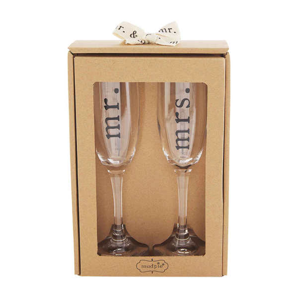 Mr & Mrs Boxed Champagne Set