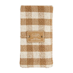 Mudpie Tan Check Napkin Set