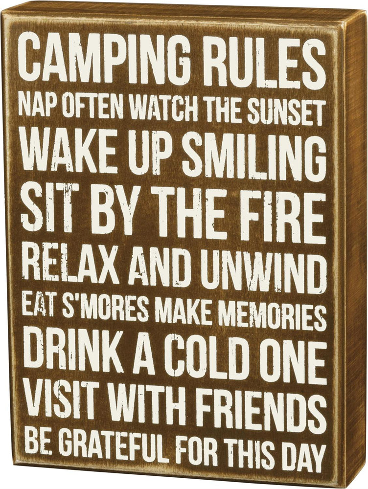 Camping Rules | Box Rules