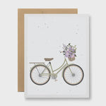 Flowers Bike | Seed Paper Blank Card