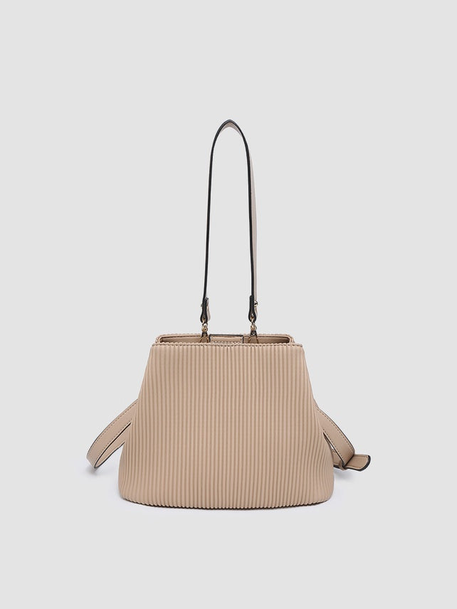 Dove Pleated Satchel | Taupe