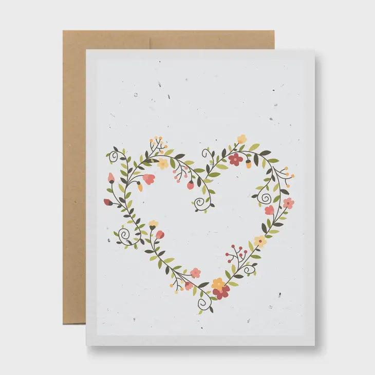 Hearth Wreath Flowers | Seed Paper Blank Card
